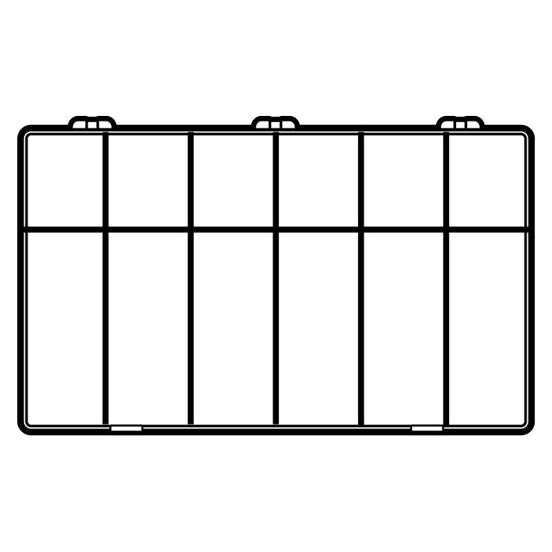 6662CB (A612) A-Series 12 compartment box from above view