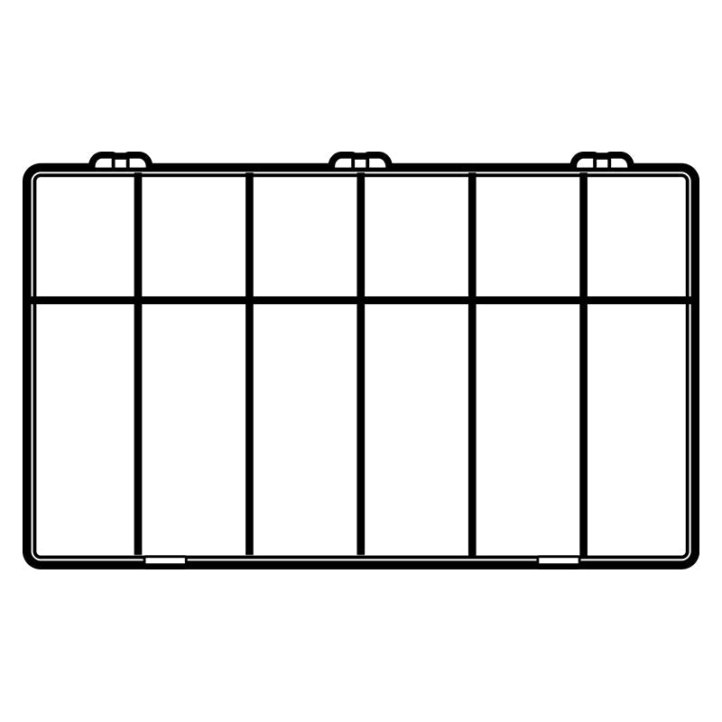 6662CB (A612) A-Series 12 compartment box from above view