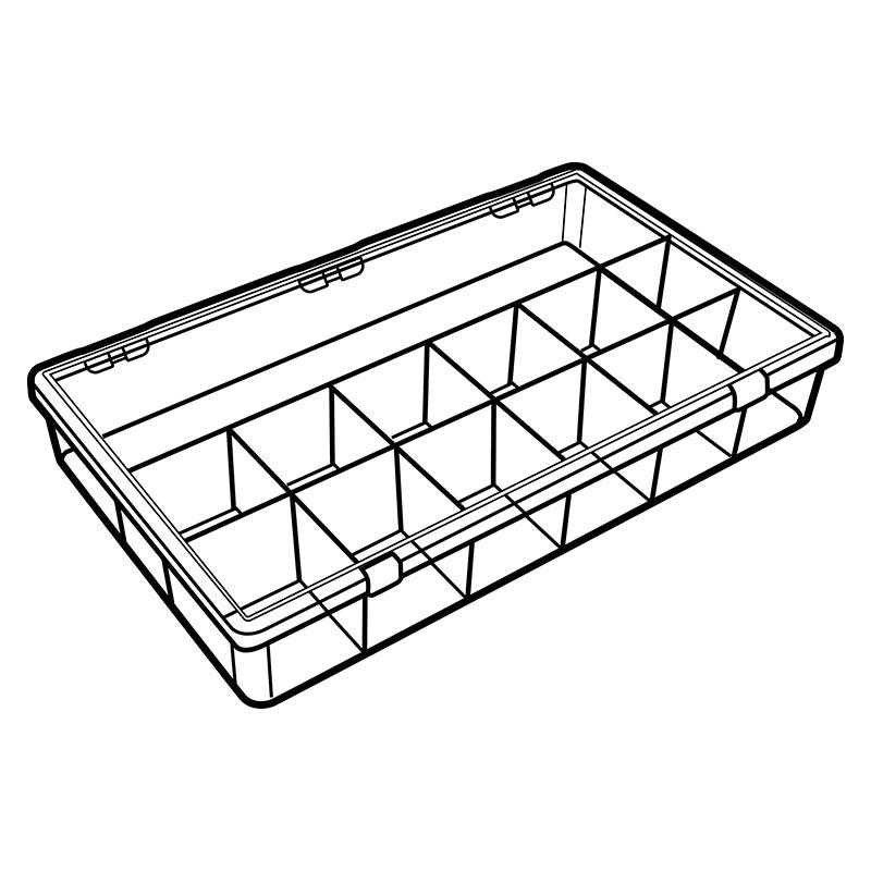 6668CB (A623) A-Series 13 compartment box closed view