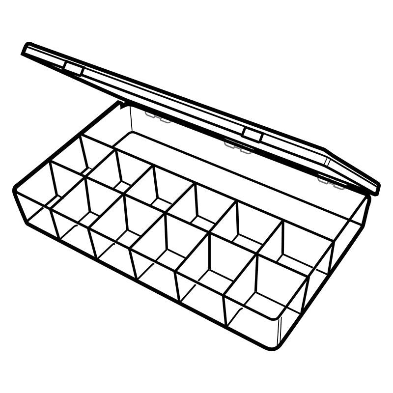 6668CB (A623) A-Series 13 compartment box open view