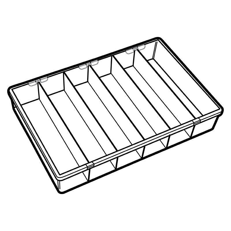 6674CB (A806) A-Series 6 compartment box closed view