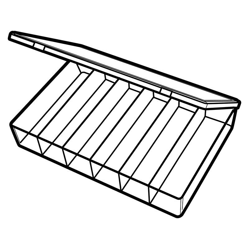 6674CB (A806) A-Series 6 compartment box open view