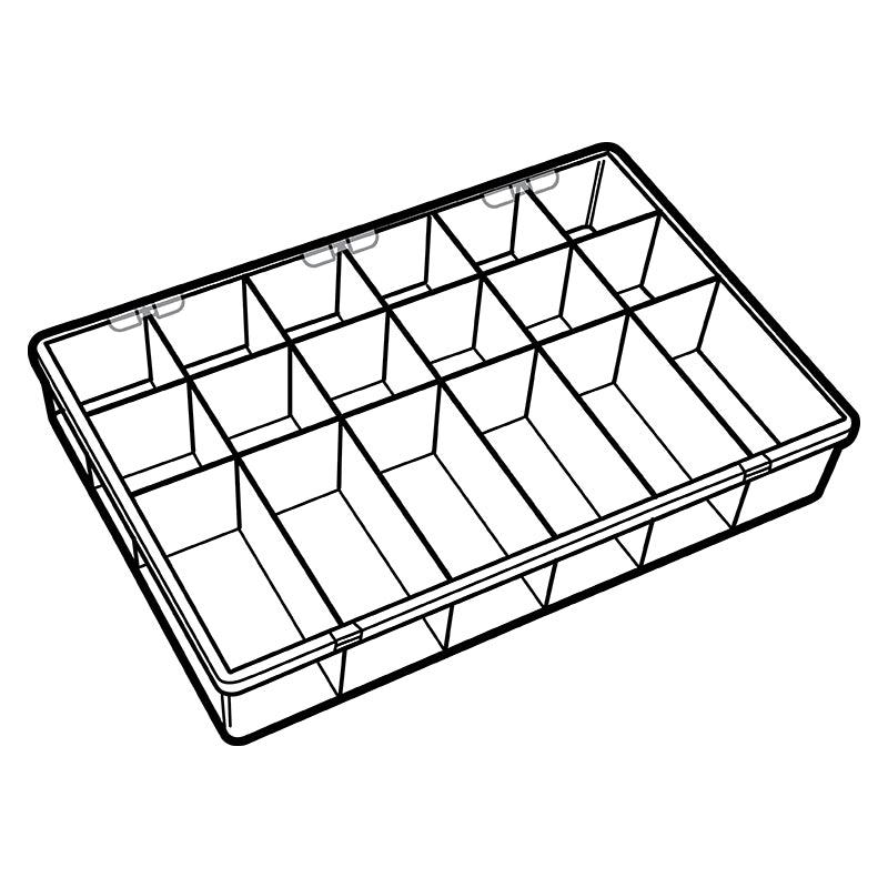 6678CB (A818) A-Series 18 compartment box closed view