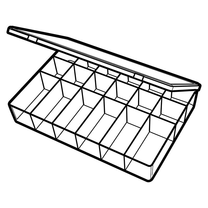 6678CB (A818) A-Series 18 compartment box open view