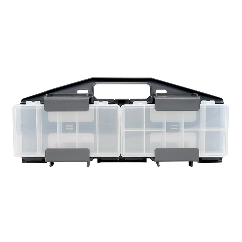 Carry Pack 6709VU - shown folded in front view with (2) T210 and (2) T215 Compartment Boxes