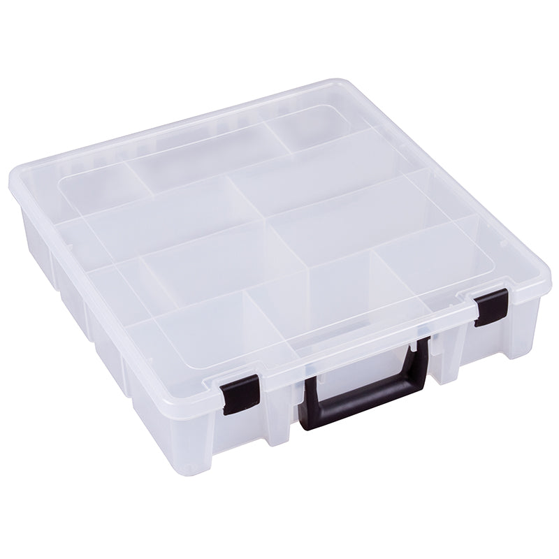 6997TE (T9007) Deep Super Satchel Compartment Case - 6 fixed compartments, with removable dividers, closed view