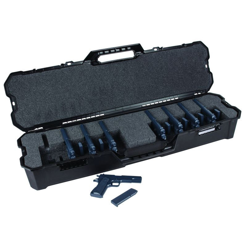 7450BG Linesman Foam Interior Configured for 8 Pistols Open View with props