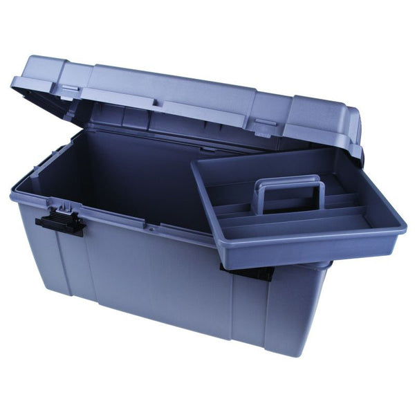 Gray Utility Box 6754TC (27800-2) with Open Interior & Lift-Out Tray