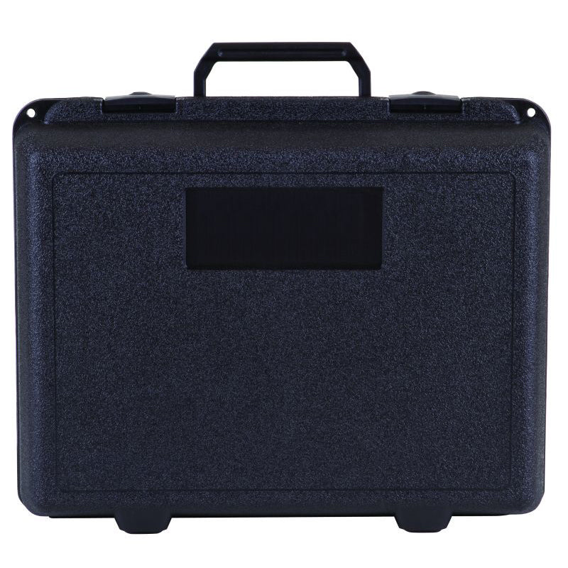 50350F Infinity 14 (FV 5) Integral Hinge Case with Foam Interior – Closed Front View Showing Label Area and Lock Tabs