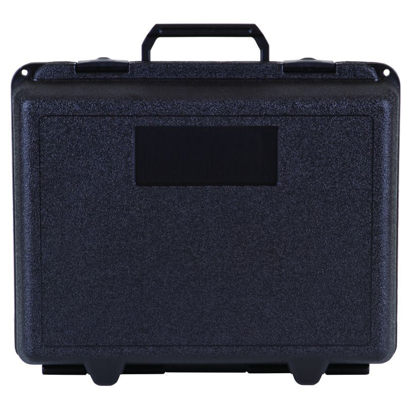 50351F Infinity 14 (FV 5) Pin Hinge Case with Foam Interior – Closed Front View Showing Label Area and Lock Tabs