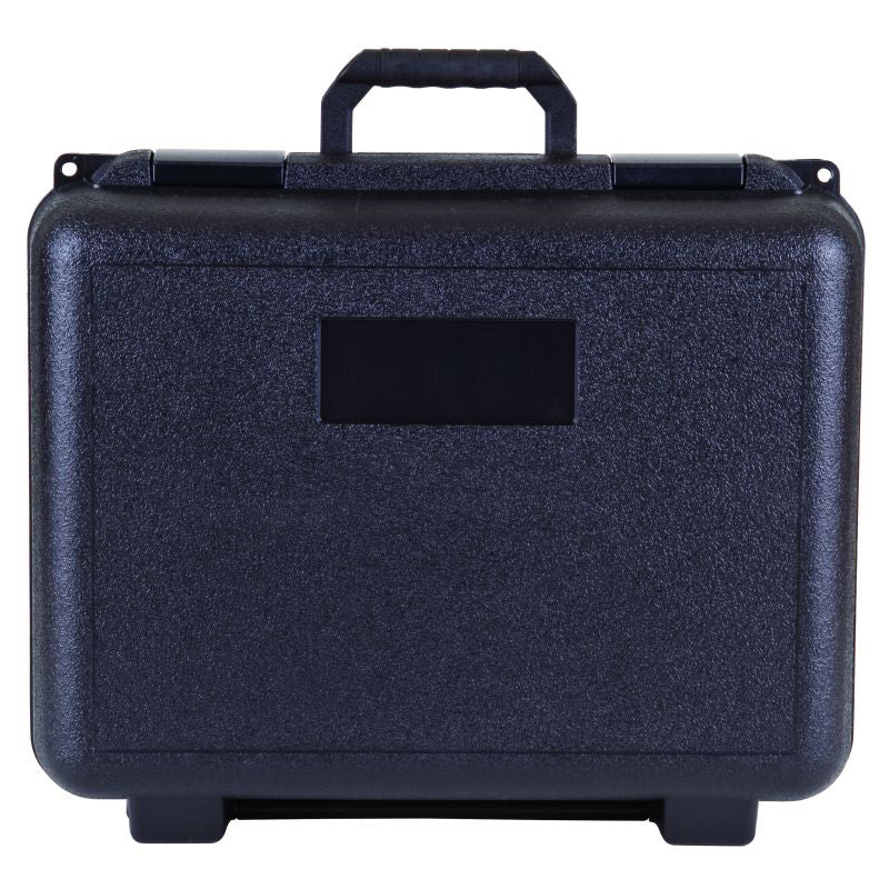 50430F Infinity 17 (FW 6.5) Integral Hinge Case with Foam Interior – Closed Front View Showing Label Area and Lock Tabs