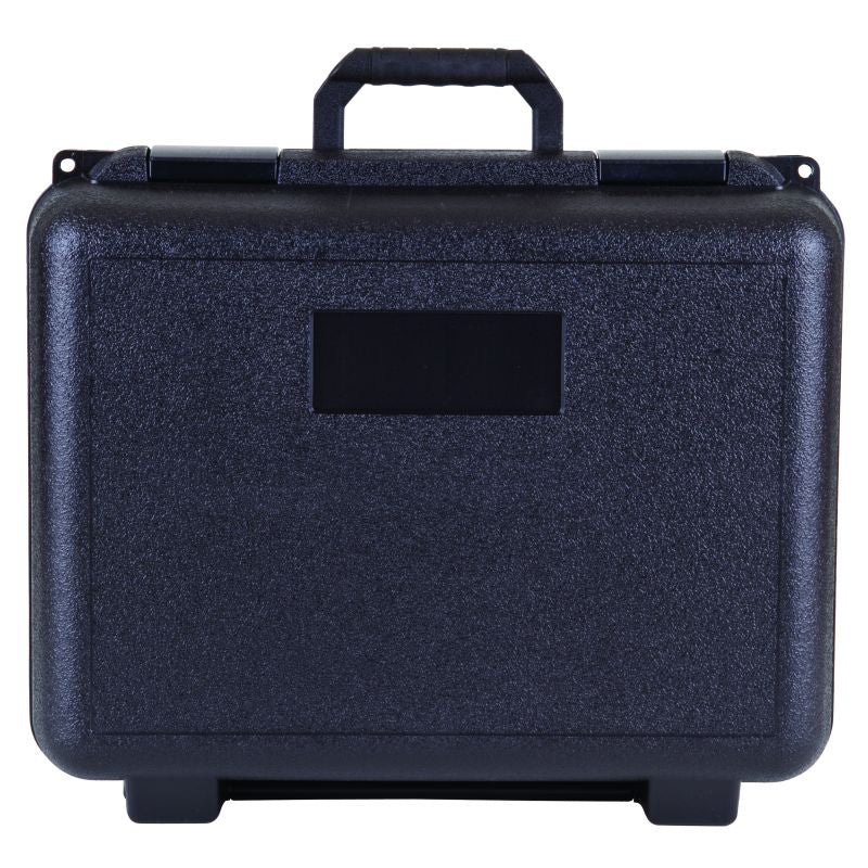 50430 Infinity 17 (FW 6.5) Integral Hinge Case – Closed Front View Showing Label Area and Lock Tabs