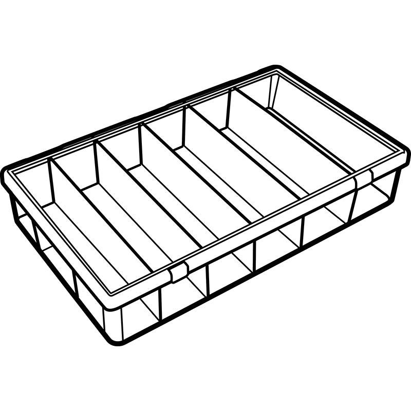 6658DK (K606D) K-Series Deep 6 compartment box closed view