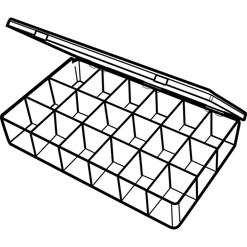 6666DK (K618D) K-Series Deep 18 compartment box open view