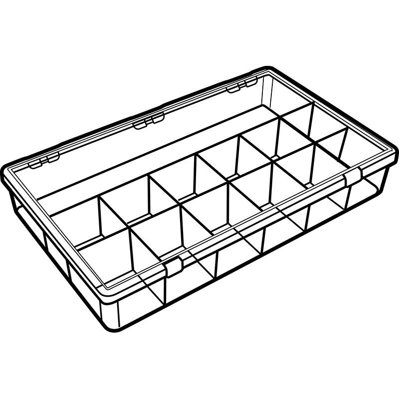 6668KB (K623) K-Series 13 compartment box closed view