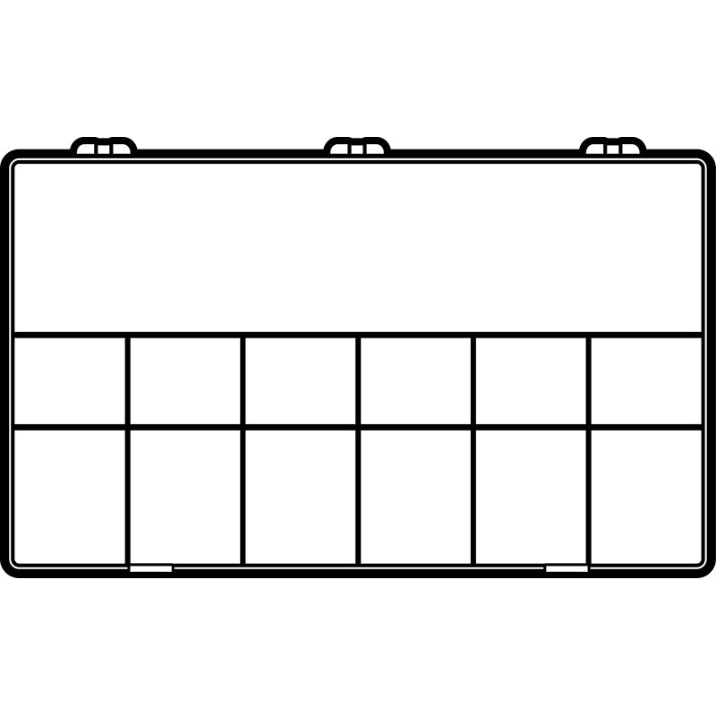 6668KB (K623) K-Series 13 compartment box top view