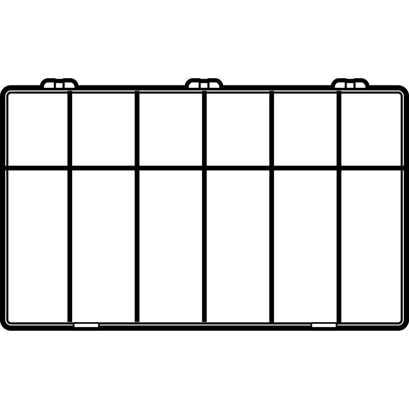 6663DK (K612D) K-Series Deep 12 compartment box top view