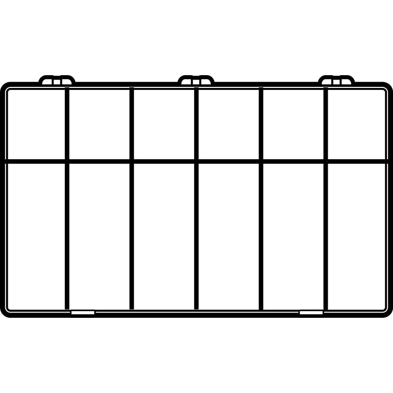 6663DK (K612D) K-Series Deep 12 compartment box top view