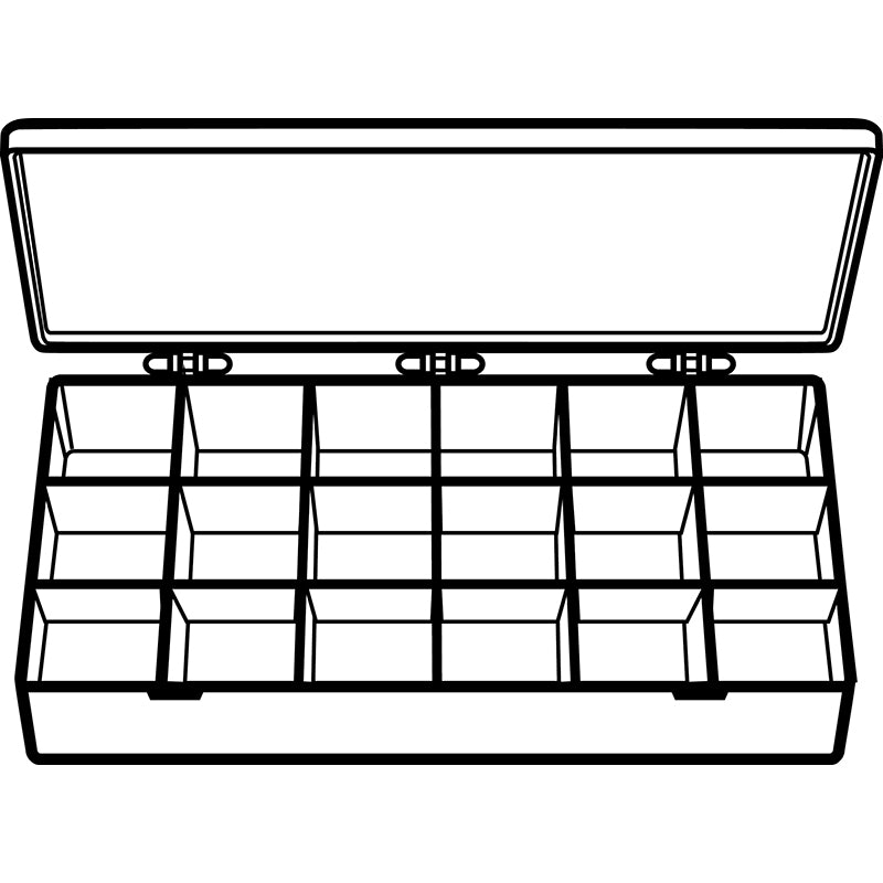 6690TF (M200) M-Series Eighteen Compartment Box Open View