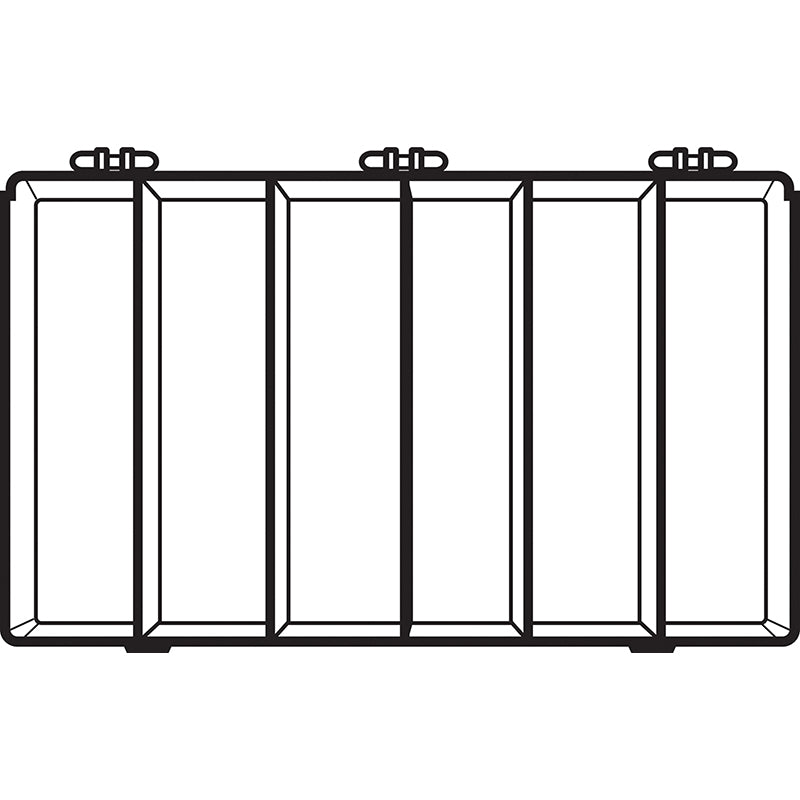 6710DB (M606D) M-Series Deep Six Compartment Box Top View