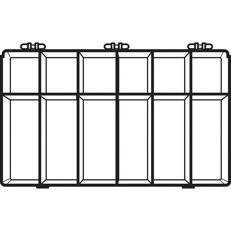 6712DB (M612D) M-Series Deep Twelve Compartment Box Top View