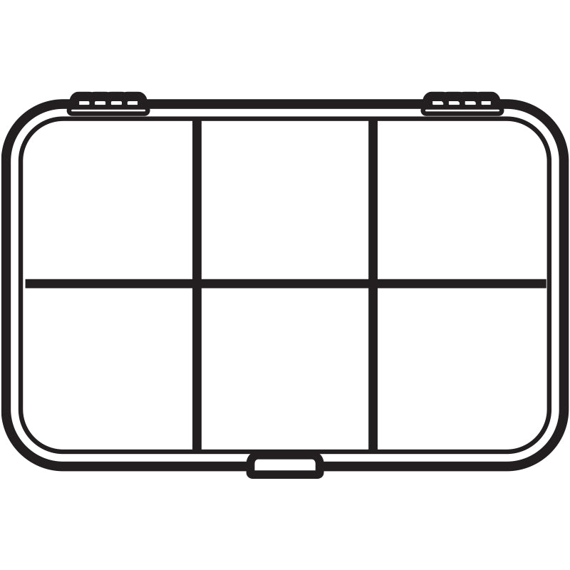 6236MT (5206CL) Mighty-Tuff Series Six Compartment Box Top View