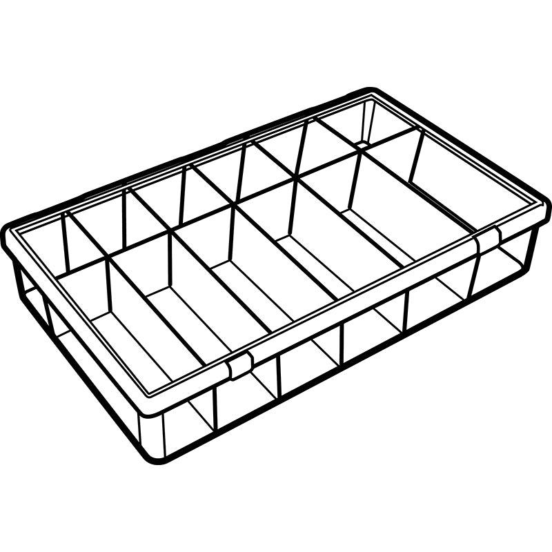 6713DB (T612D) T-Series Deep twelve compartment box - closed