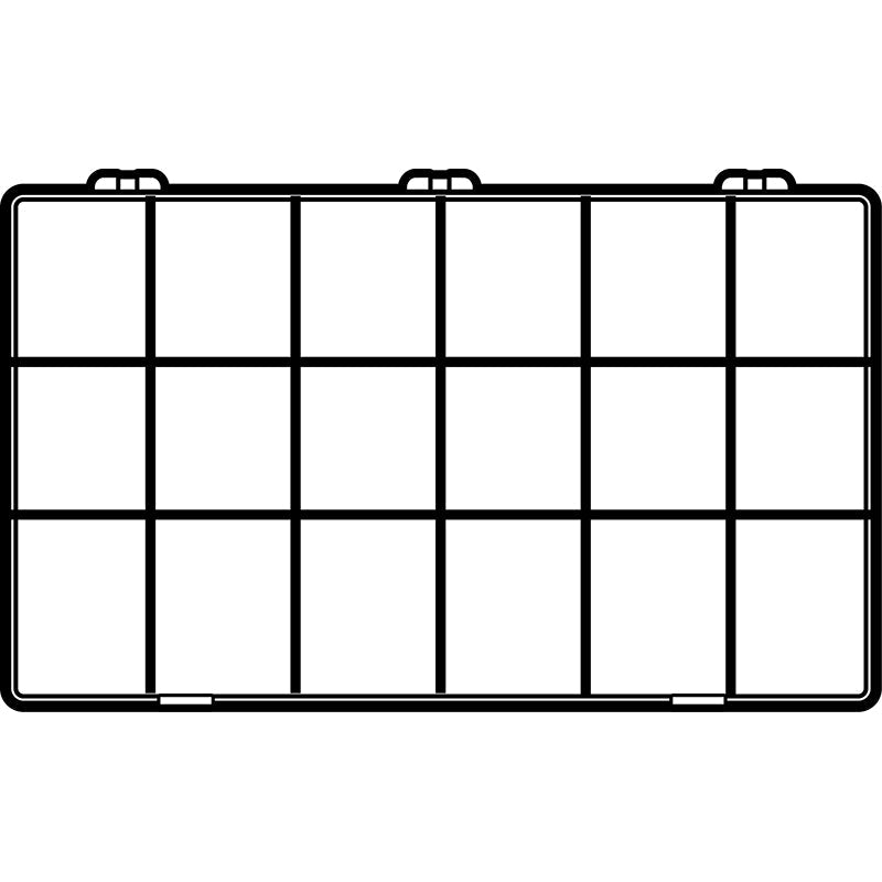 6715DB (T618D) T-Series Deep eighteen compartment box - from above