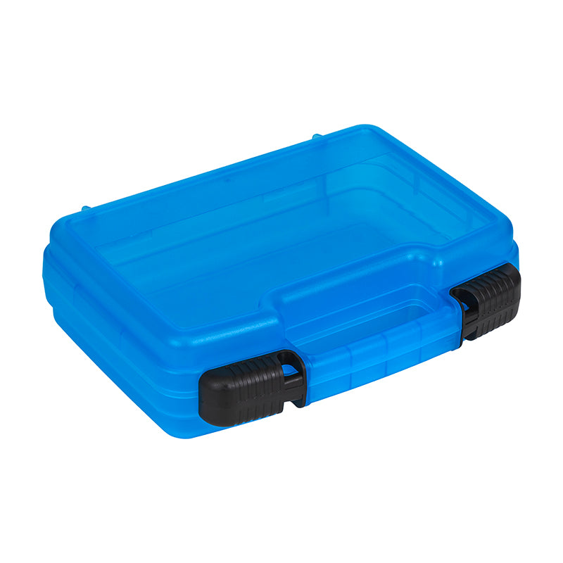 6775TD Translucent Blue Tradesman Case with Empty Interior – Angled View