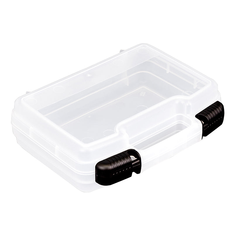 6775TF Translucent Clear Tradesman Case with Empty Interior – Angled View