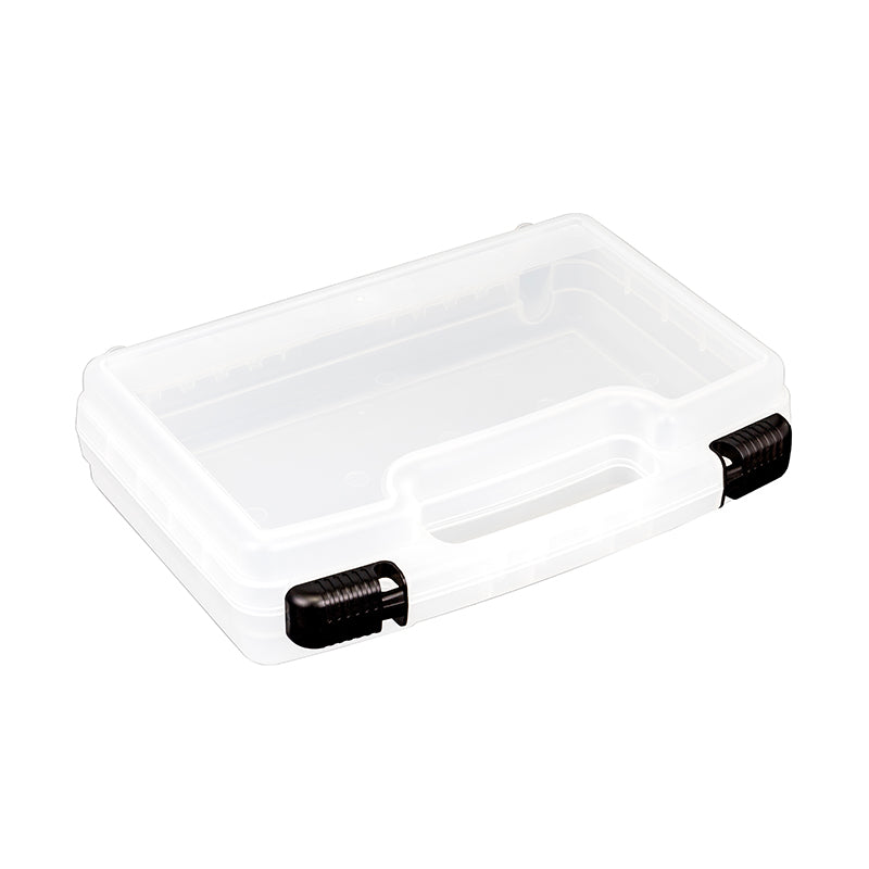 6780TN Translucent Clear Tradesman Case with Empty Interior – Angled View