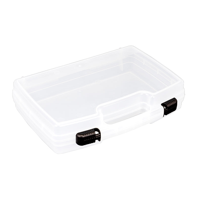 6785TI Translucent Clear Tradesman Case with Empty Interior – Angled View