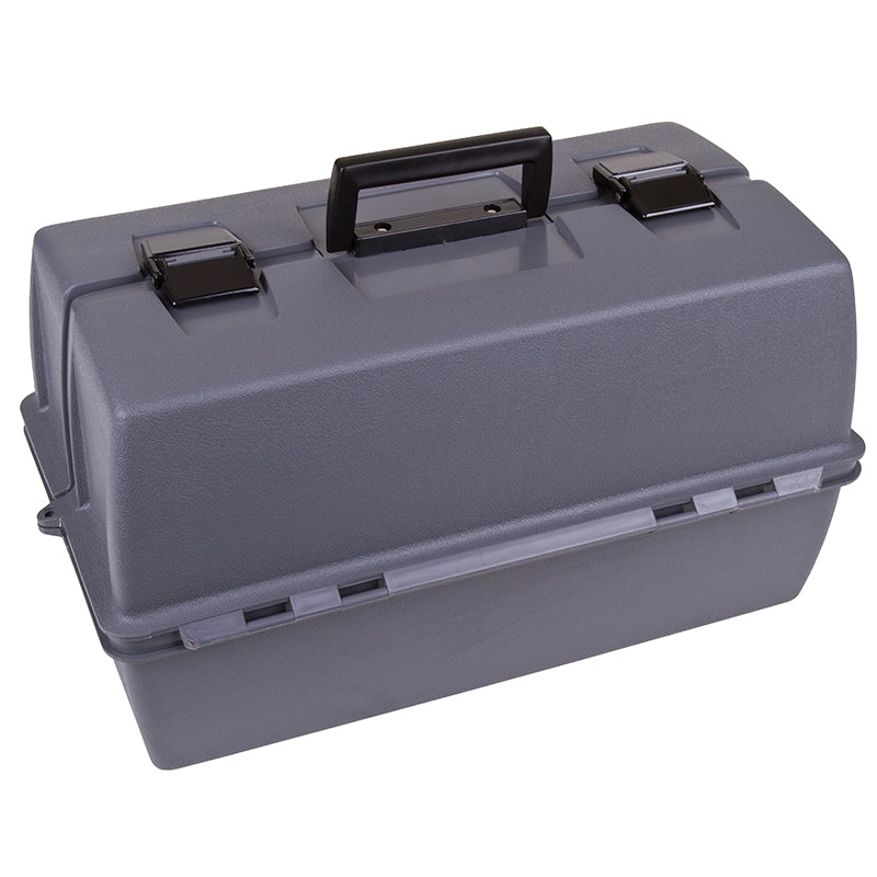 6756HS (19060-2) Utility Box with 6 Cantilever Trays with a total of 35 compartments in trays and 1 bulk storage compartment - Closed Angled View