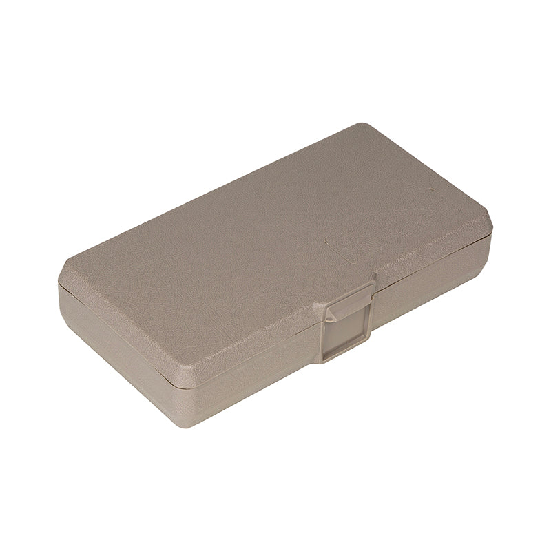 6152VB (V401) V-Series One Compartment Box, Taupe in Color – Angled Closed View