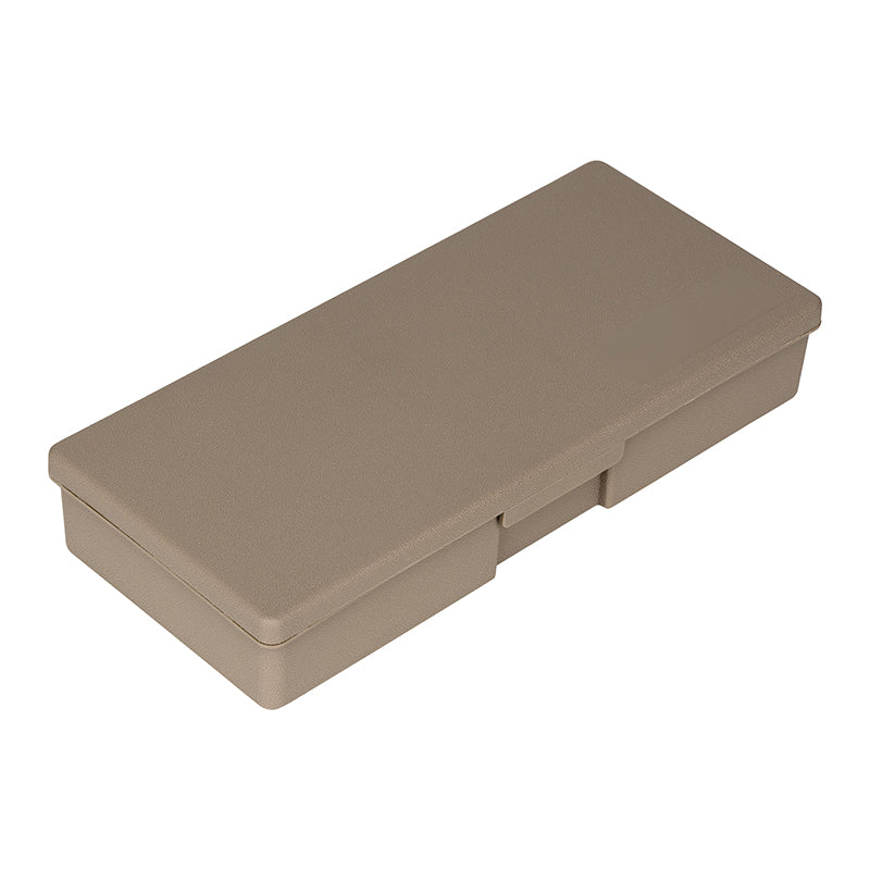 6160VB (V501) V-Series One Compartment Box, Taupe in Color – Angled Closed View