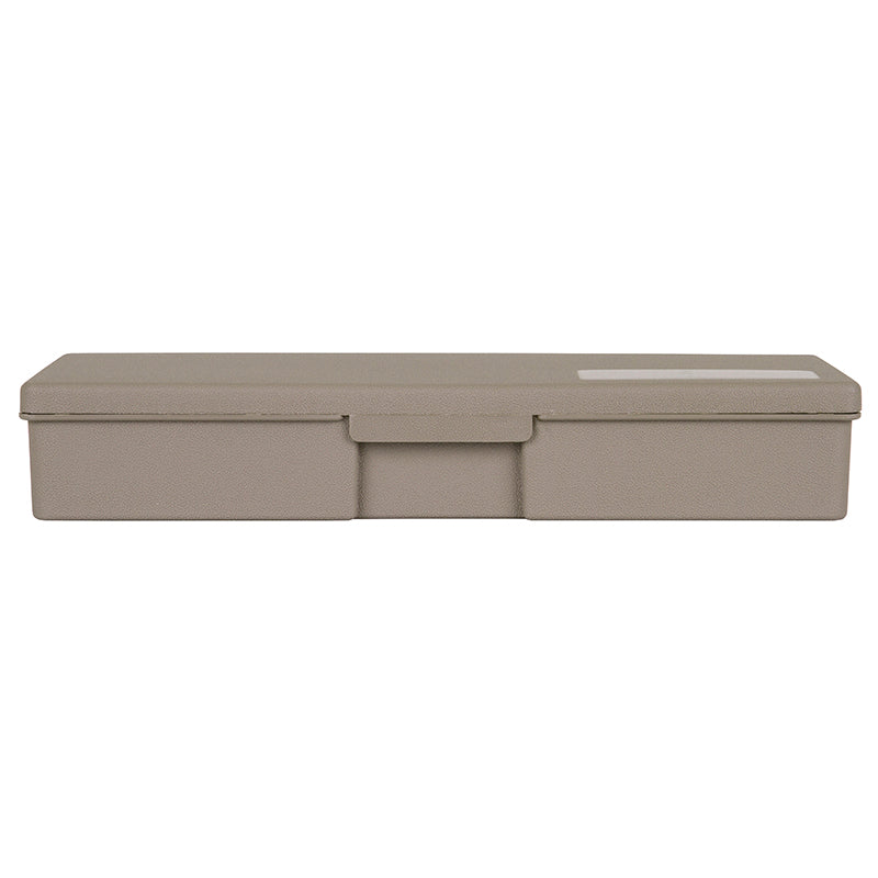 6160VB (V501) V-Series One Compartment Box, Taupe in Color – Latch View