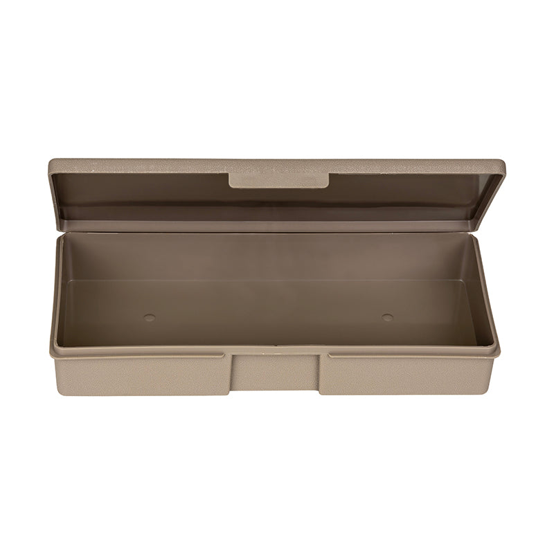 6160VB (V501) V-Series One Compartment Box, Taupe in Color – Front Open View