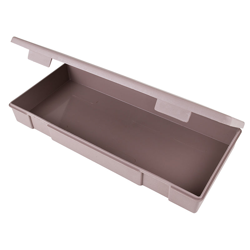 6172VB (V701) V-Series One Compartment Box, Taupe in Color – Angled Open View