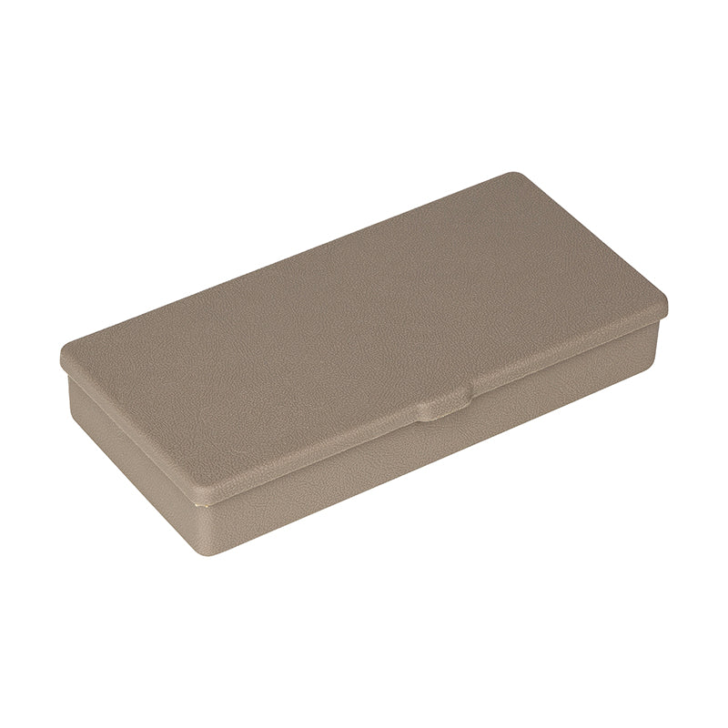 6650VC (V301PT) V-Series One Compartment Box, Taupe in Color – Angled Closed View