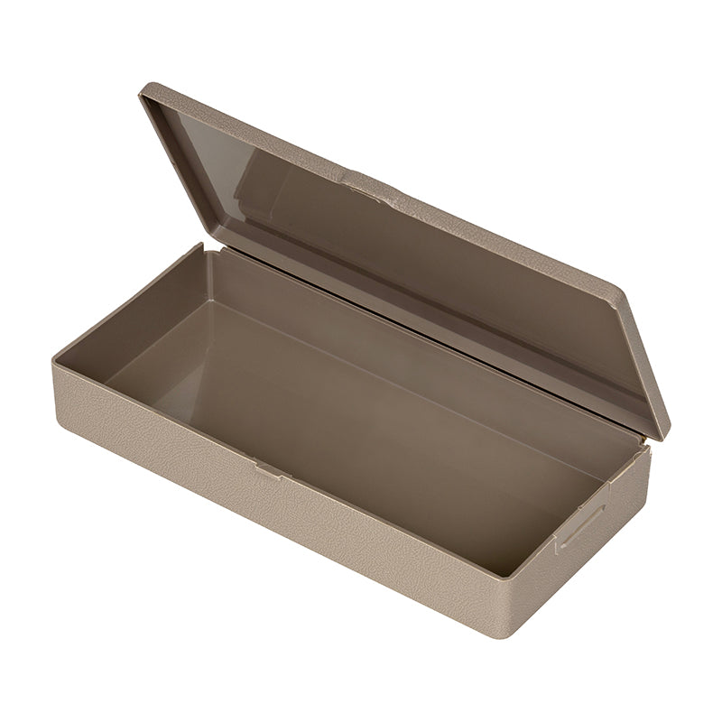 6650VC (V301PT) V-Series One Compartment Box, Taupe in Color – Angled Open View