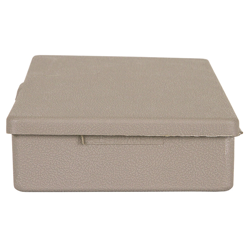 6650VC (V301PT) V-Series One Compartment Box, Taupe in Color – Side View