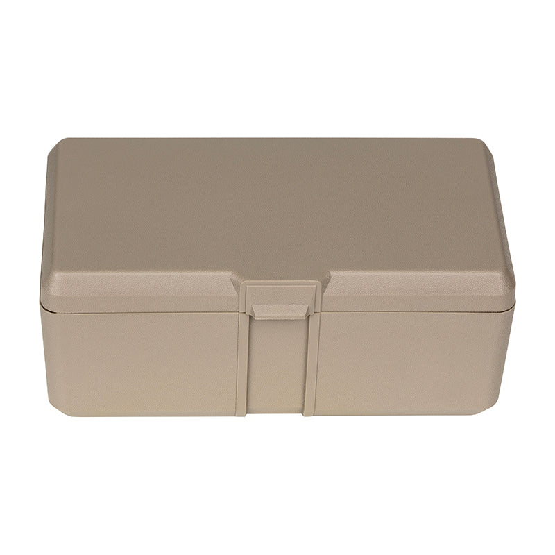 6654DV (V401D-2) V-Series One Compartment Box, Taupe in Color – Front Closed View