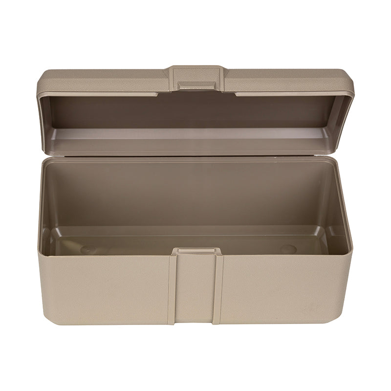 6654DV (V401D-2) V-Series One Compartment Box, Taupe in Color – Front Open View