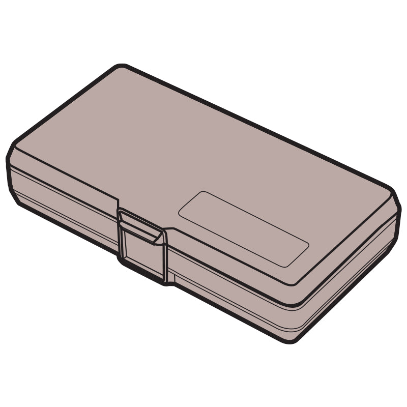 6655VA (V402-2) V-Series Two Compartment Box, Taupe in Color – Angled Closed View