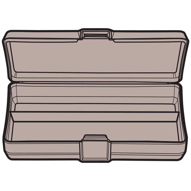 6655VA (V402-2) V-Series Two Compartment Box, Taupe in Color – Front Open View