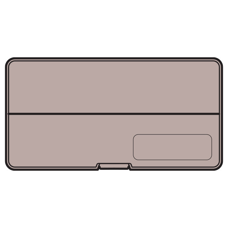 6655VA (V402-2) V-Series Two Compartment Box, Taupe in Color – From Above View