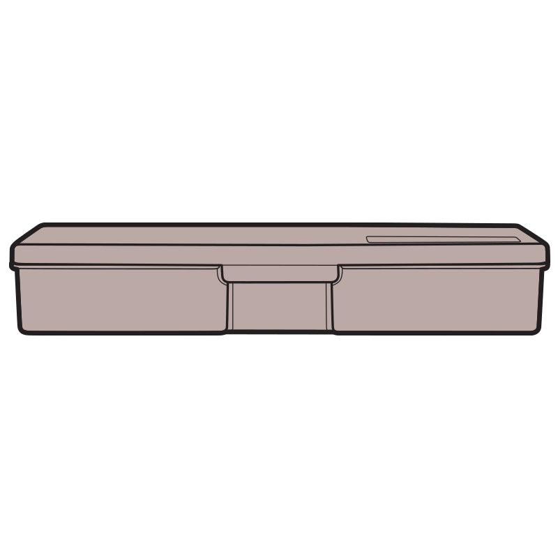 6660VA (V506-2) V-Series Six Compartment Box, Taupe in Color – Latch View