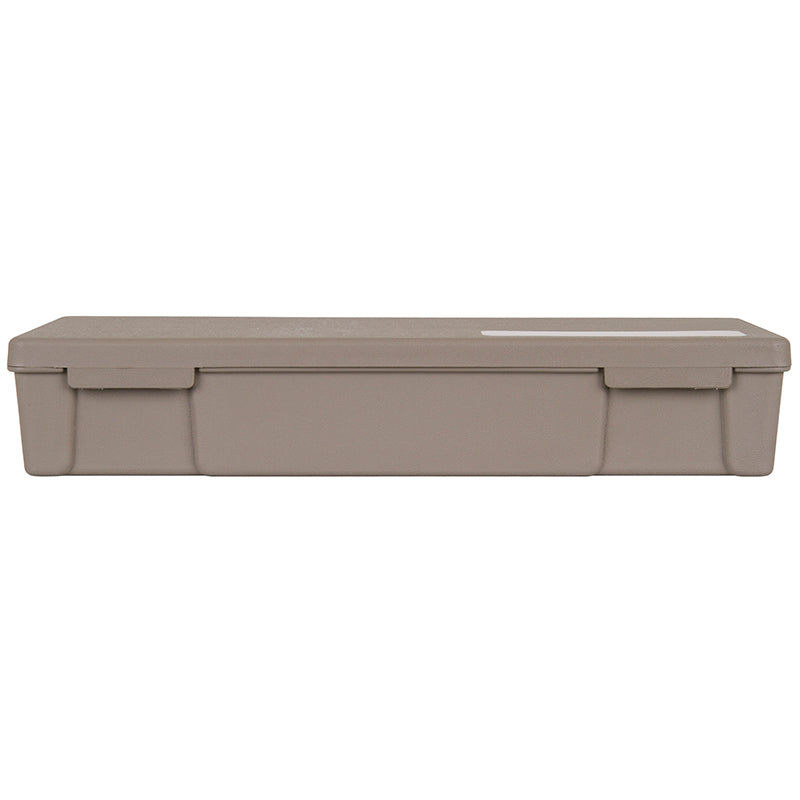 6667VB (V601) V-Series One Compartment Box, Taupe in Color – Latch View