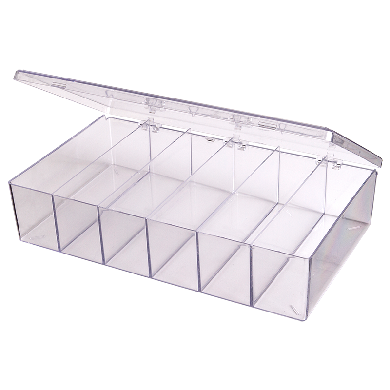 6658DB (A606D) 6 Compartment A-Series Deep Compartment Box - open view