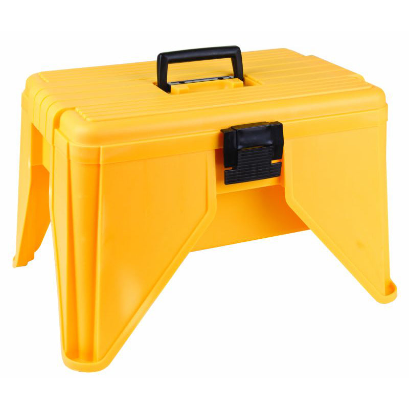 6759TC (22500-3) Stand 'N Store Step Stool with Bulk Storage and Lift-out Tray - Angled Front View